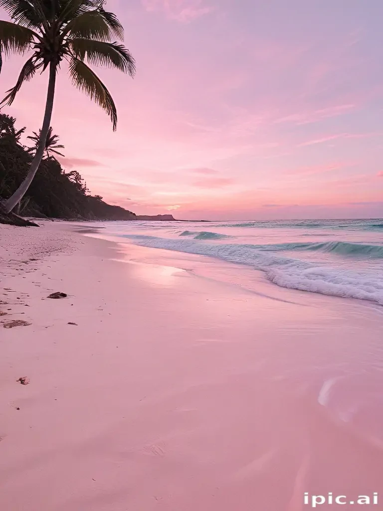 pink beach aesthetic