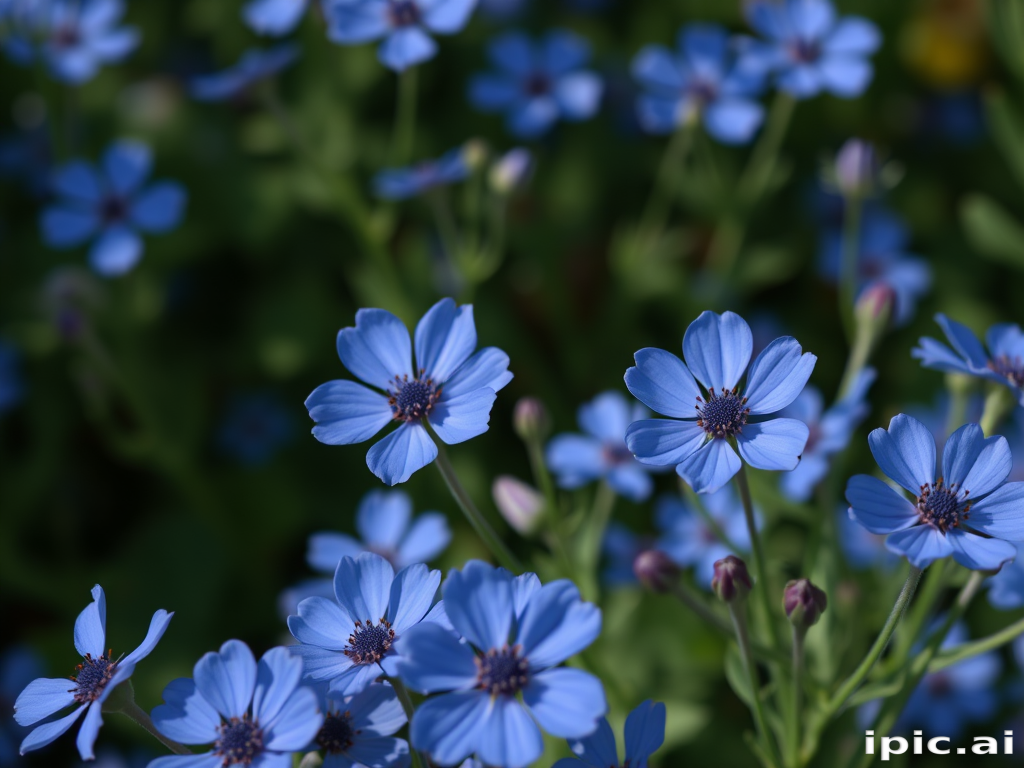 blue flowers background
