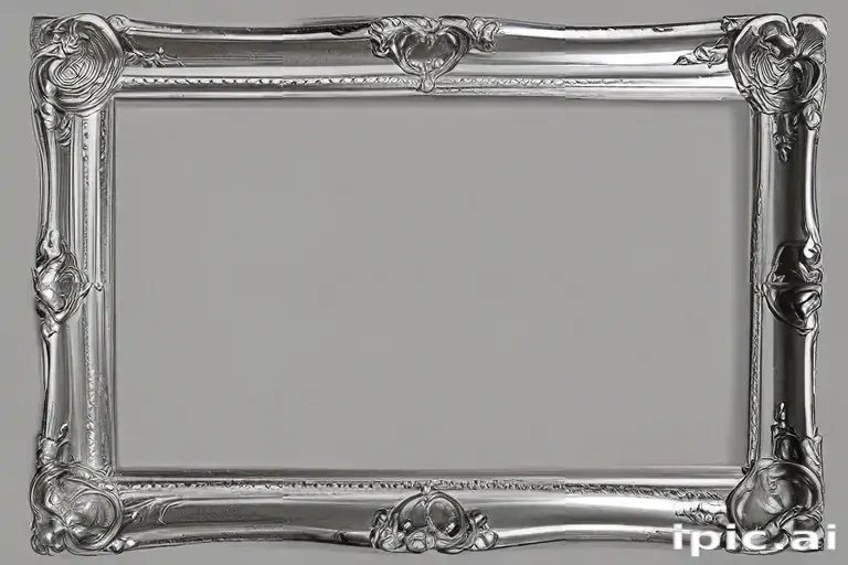silver picture frame png