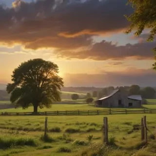 background of a farm