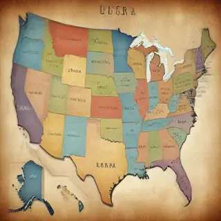 usa map with states