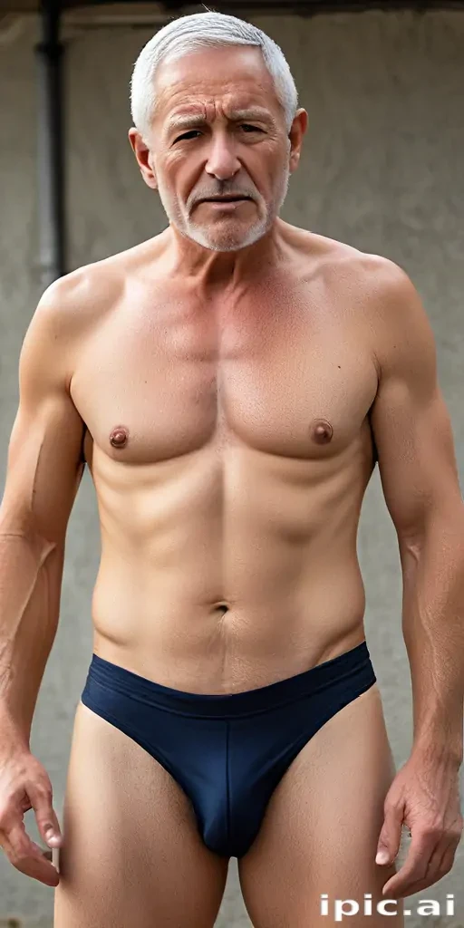 shirtless old men