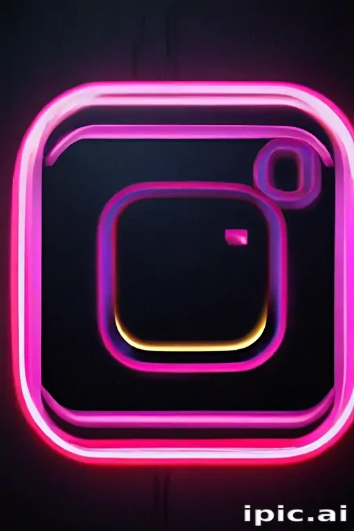 neon instagram logo
