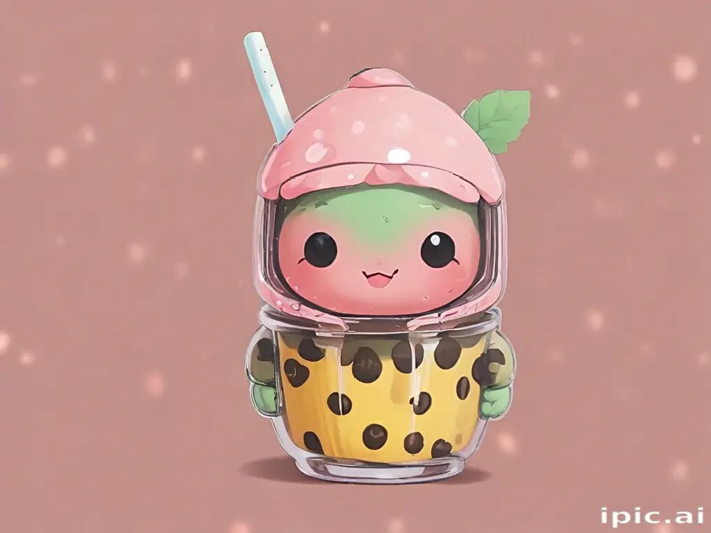 aesthetic cute boba wallpaper