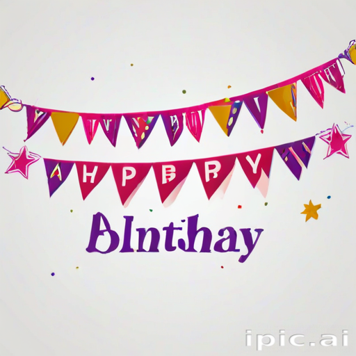 happy birthday banner png