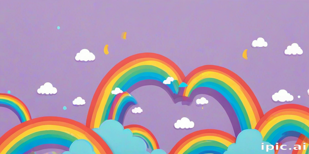 cute rainbow background