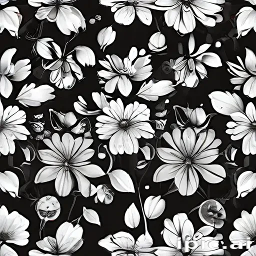 black and white flower background