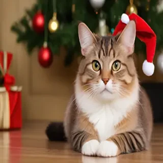 christmas cat background