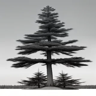 black and white pine tree clipart