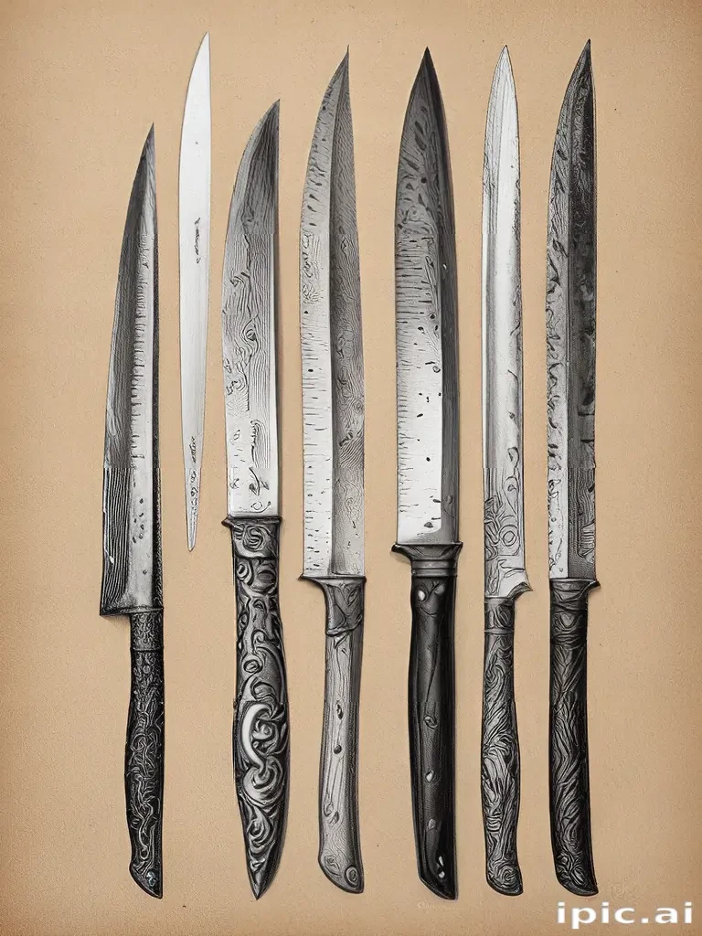 drawings of knives