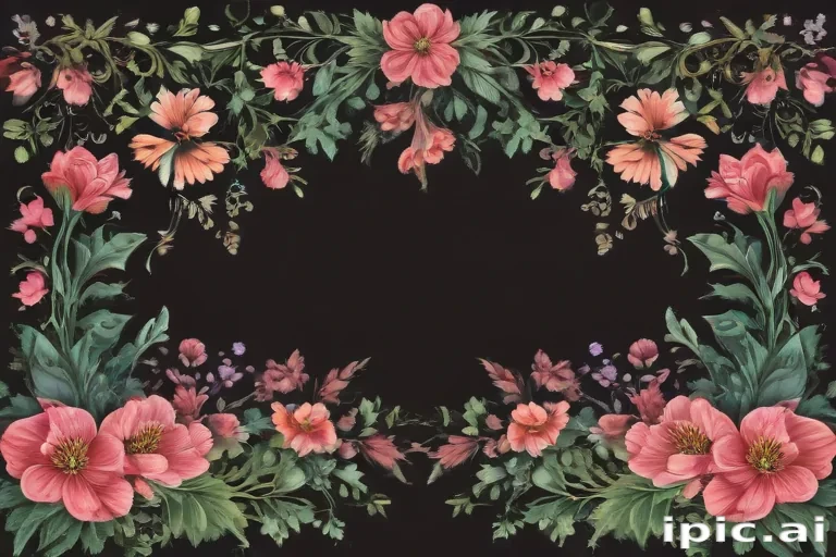 floral borders clipart