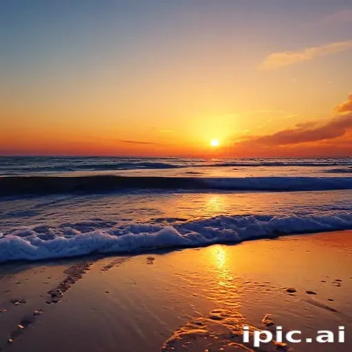 sunset on the beach backgrounds