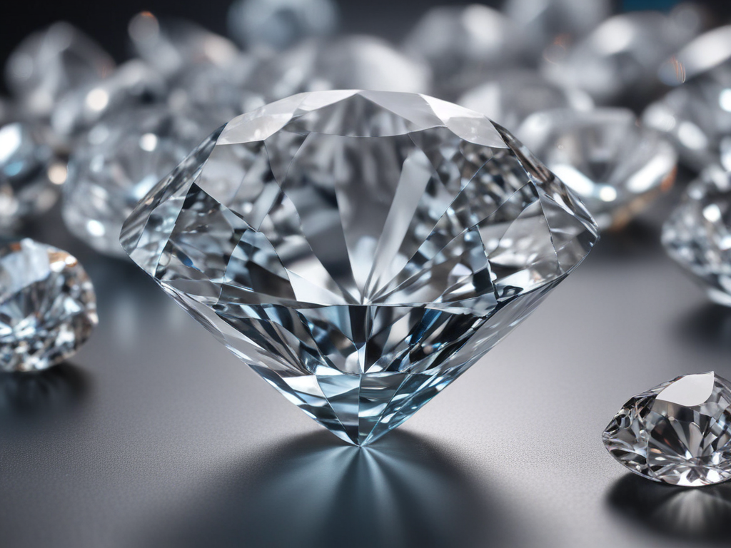 Sparkling Diamonds Displayed Beautifully Against a Dark Elegant Background