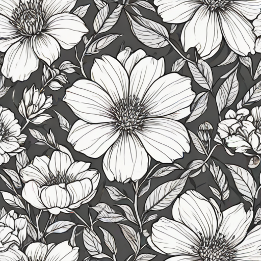 flower line art