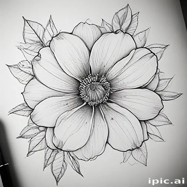 flower line work