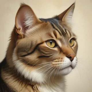 vintage cat drawing