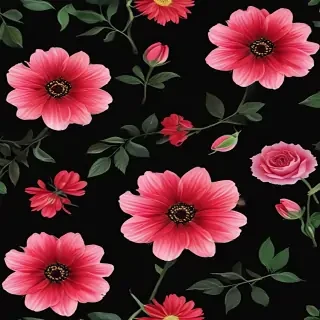 flower black background