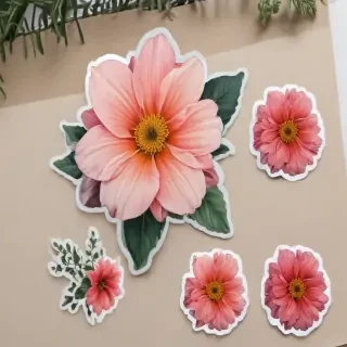 aesthetic flower stickers