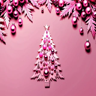 pink christmas aesthetic wallpaper