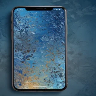 blue wallpaper phone