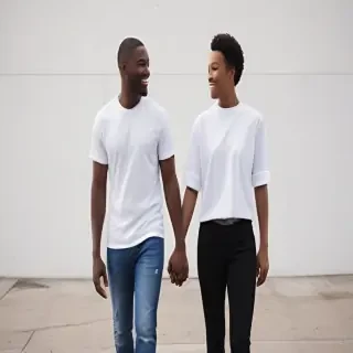 black couple holding hands