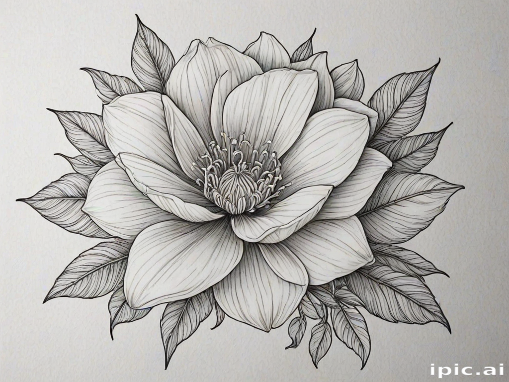 flower line work