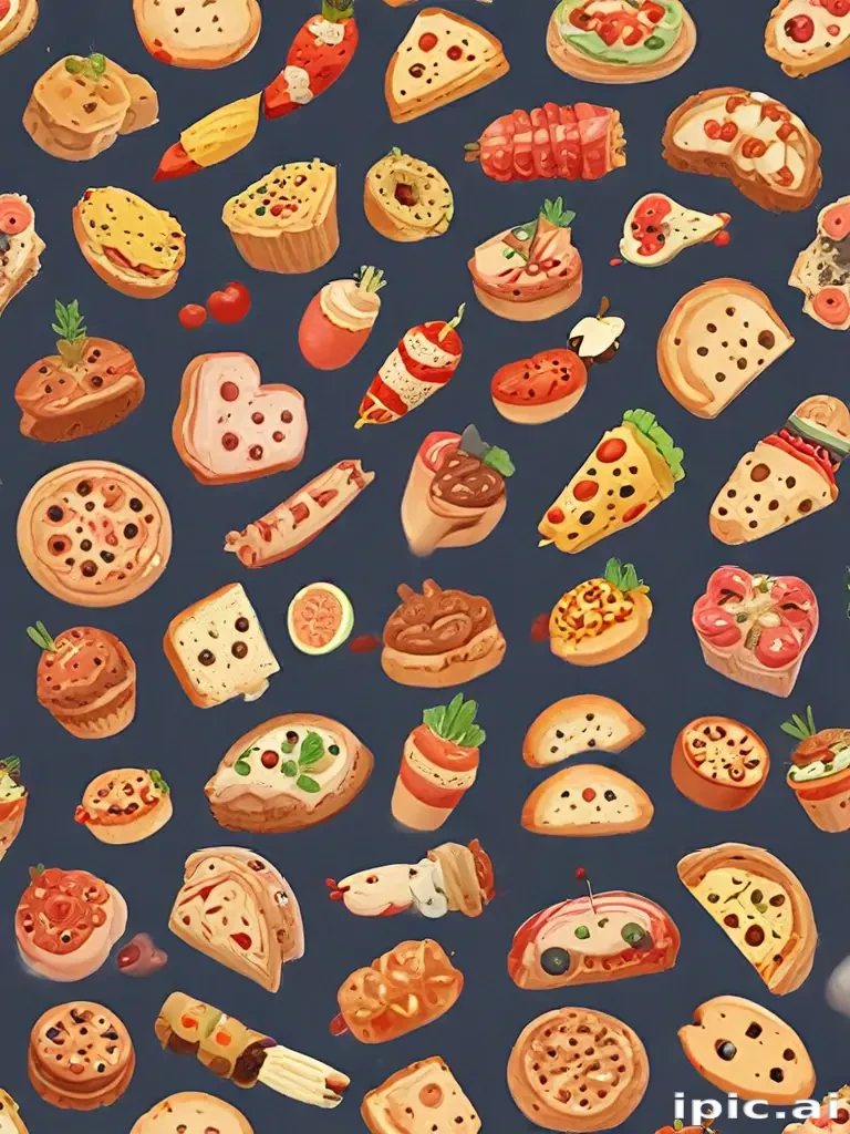 animated food