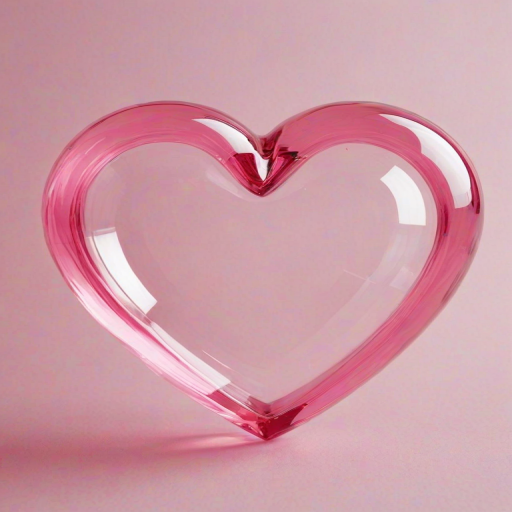 transparent pink heart