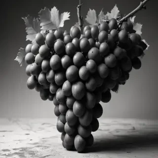 grapes clipart black and white