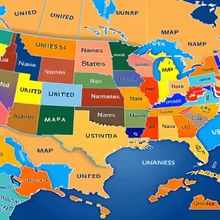 united states map with state names