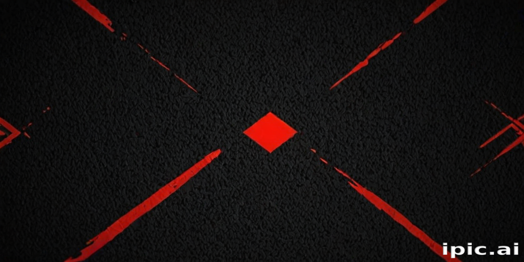 Abstract Art Featuring Bold Red Accents Against a Dark Textured Background