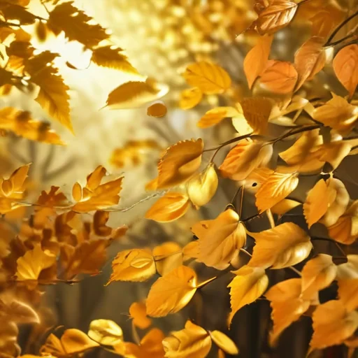 golden leaves background