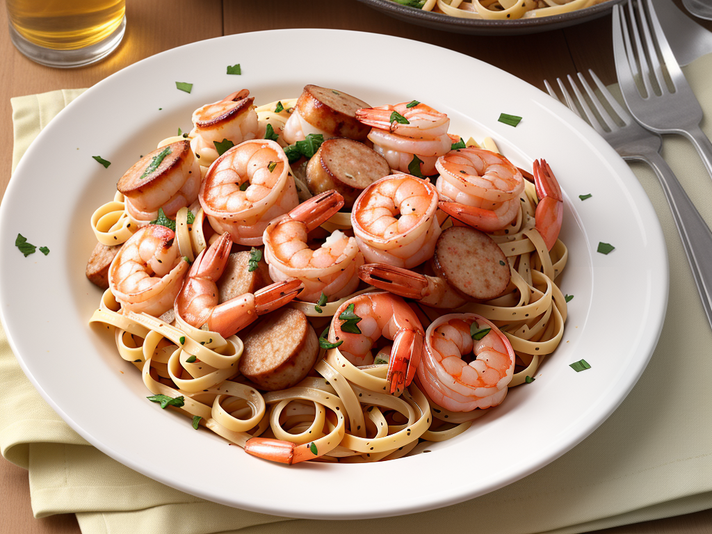 shrimp and andouille sausage pasta