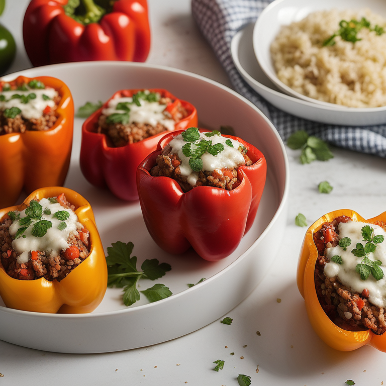 what to serve with stuffed red peppers