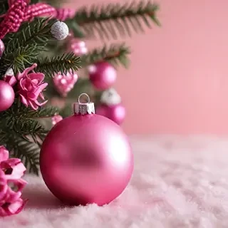 pink christmas desktop wallpaper