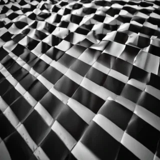 black and white checkered background