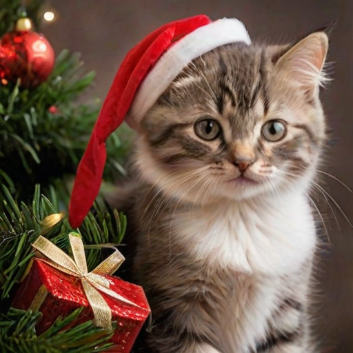 christmas images cats