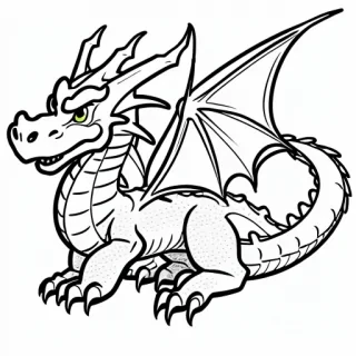 cartoon drawing of a dragon