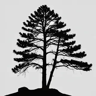 pine tree silhouette png