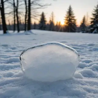 transparent snow