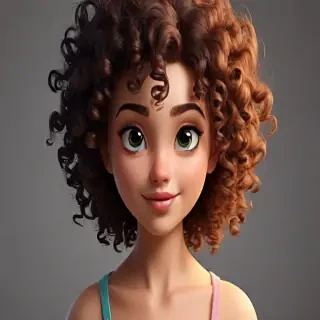 cartoon characters with curly hair