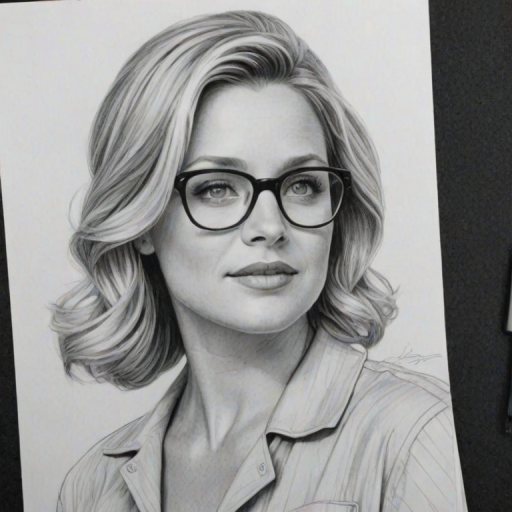 Enticing Jessica Capshaw, pencil sketch, portrait of Captivating woman 1954s in glasses, hair style beatnik, outline, clear lines, fine lines, 8k