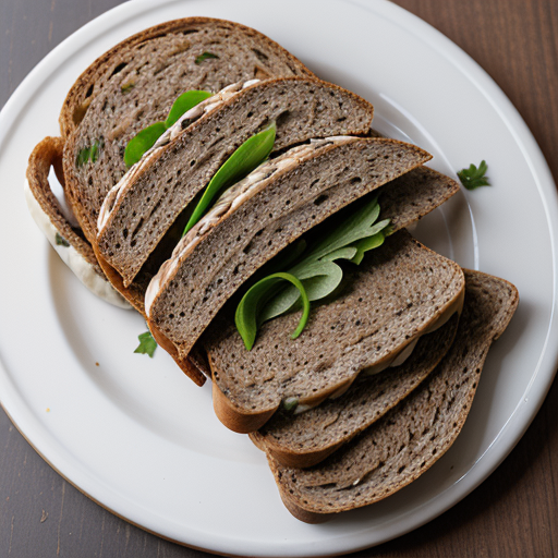 savory bits on rye bread