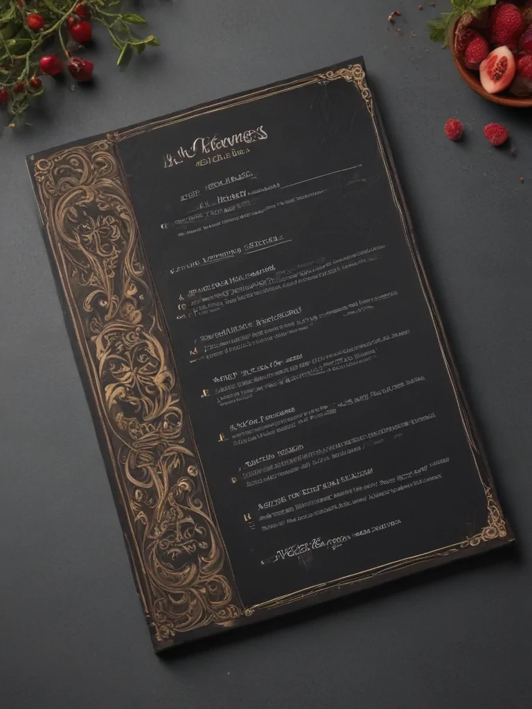 menu mockup free