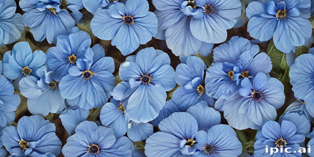 A Vibrant Array of Delicate Blue Flowers Blooming in Nature's Beauty.