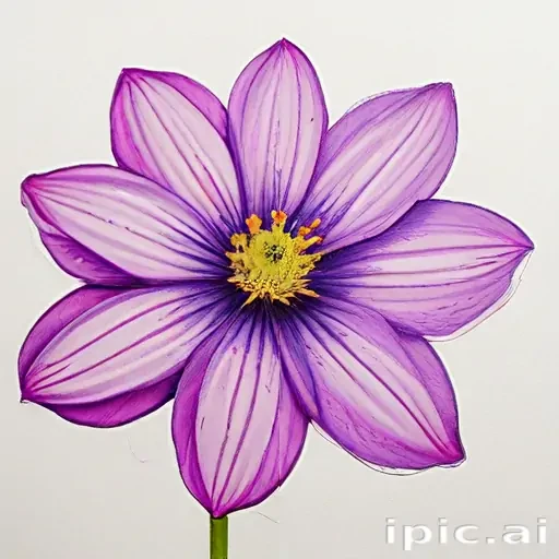drawings of flowers with color