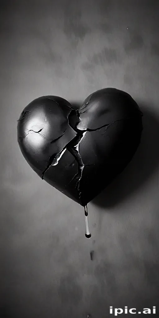 black broken heart