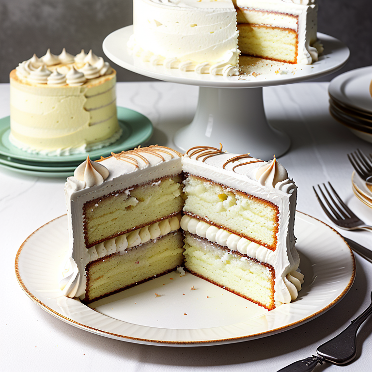 white almond sour cream cake