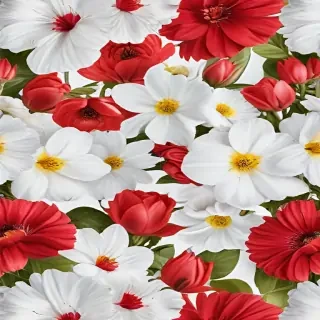 flowers with white background