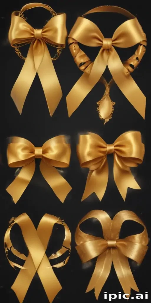 gold ribbon clipart